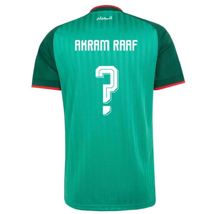 Danxen Kvinnor Algeriet Mohand Akram Raaf #0 Grön Röd Vit Bortatröja Matchtröjor 26-28 Tröjor T-Tröja