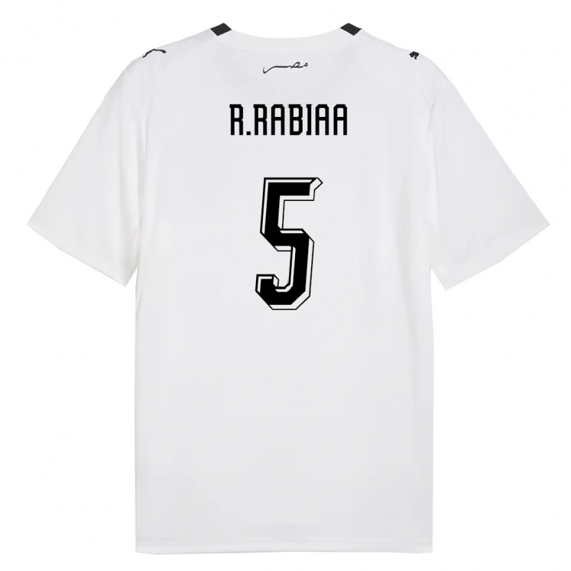 Danxen Kvinnor Egypten Ramy Rabia #5 Vit Grå Svart Bortatröja Matchtröjor 26-28 Tröjor T-Tröja
