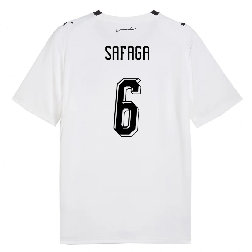 Danxen Kvinnor Egypten Seif Safaga #6 Vit Grå Svart Bortatröja Matchtröjor 26-28 Tröjor T-Tröja