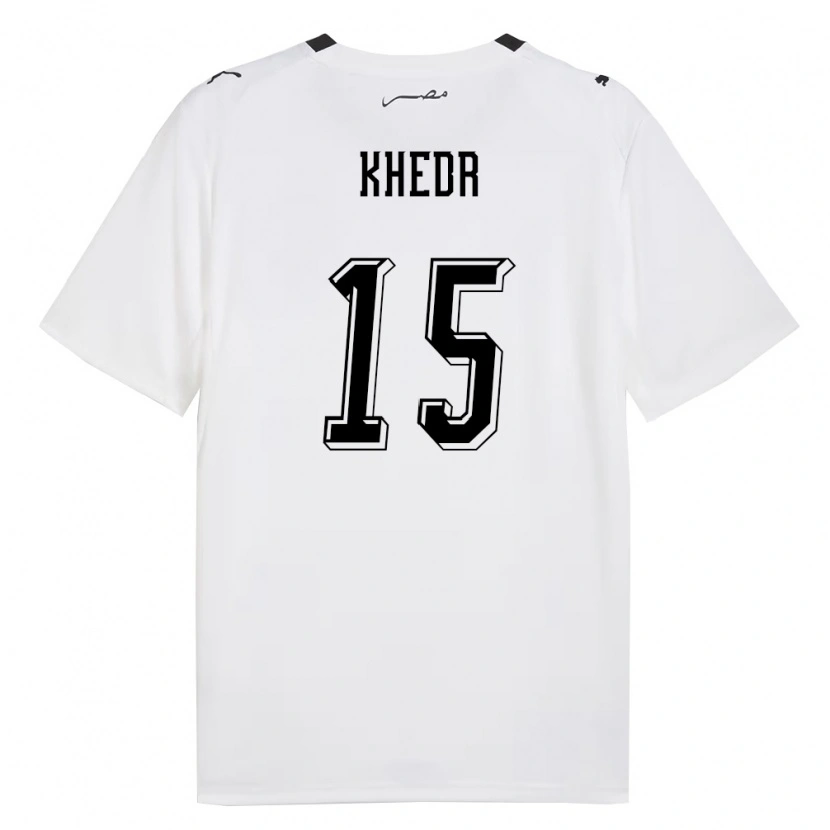 Danxen Kvinnor Egypten Omar Khedr #15 Vit Grå Svart Bortatröja Matchtröjor 26-28 Tröjor T-Tröja