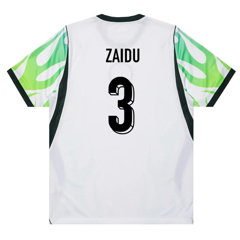 Danxen Kvinnor Nigeria Zaidu Sanusi #3 Vit Grön Bortatröja Matchtröjor 26-28 Tröjor T-Tröja