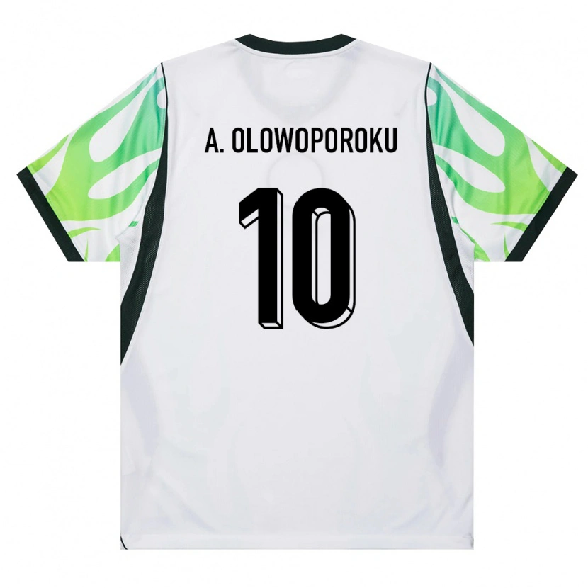 Danxen Kvinnor Nigeria Ifeoluwa Adewale Olowoporoku #10 Vit Grön Bortatröja Matchtröjor 26-28 Tröjor T-Tröja
