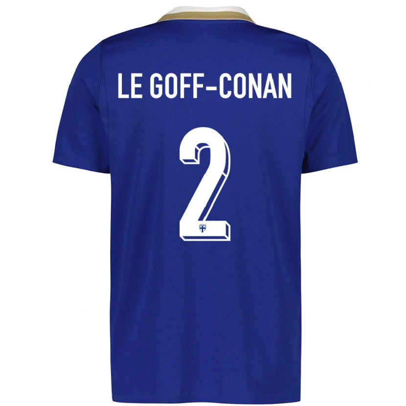 Danxen Kvinnor Finland Adam Le Goff-Conan #2 Blå Vit Bortatröja Matchtröjor 26-28 Tröjor T-Tröja