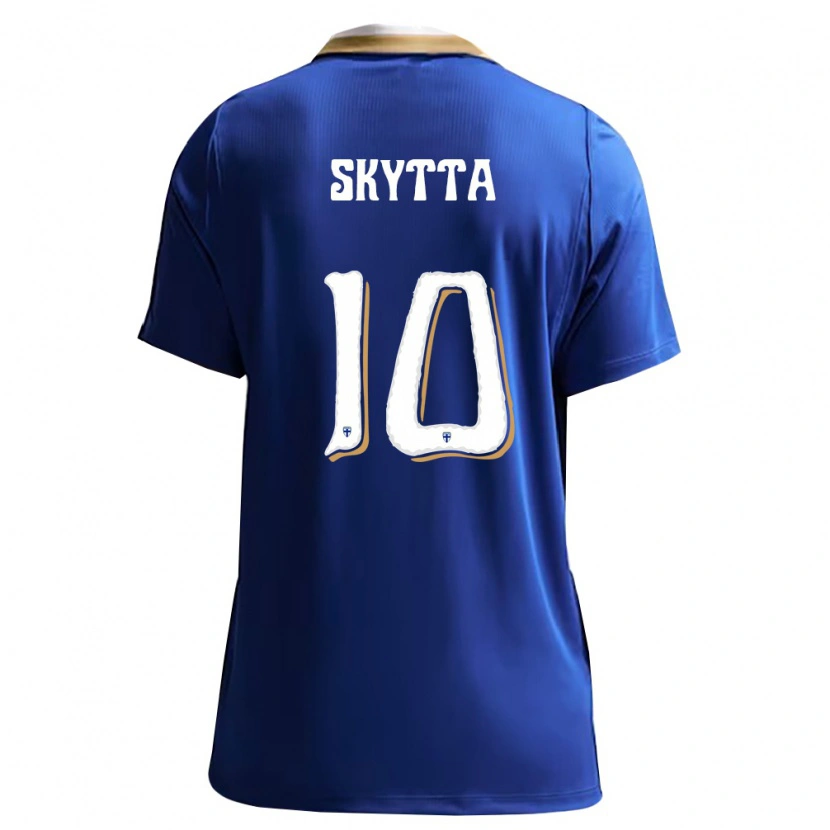 Danxen Kvinnor Finland Naatan Skyttä #10 Blå Vit Bortatröja Matchtröjor 26-28 Tröjor T-Tröja