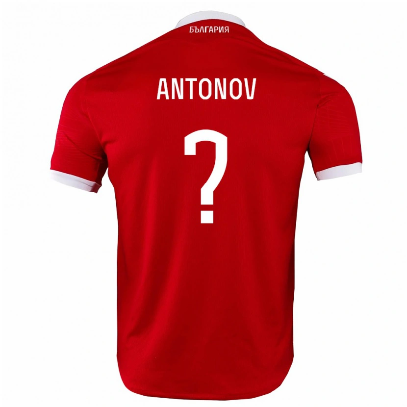 Danxen Kvinnor Bulgarien Ilia Antonov #0 Röd Vit Bortatröja Matchtröjor 26-28 Tröjor T-Tröja