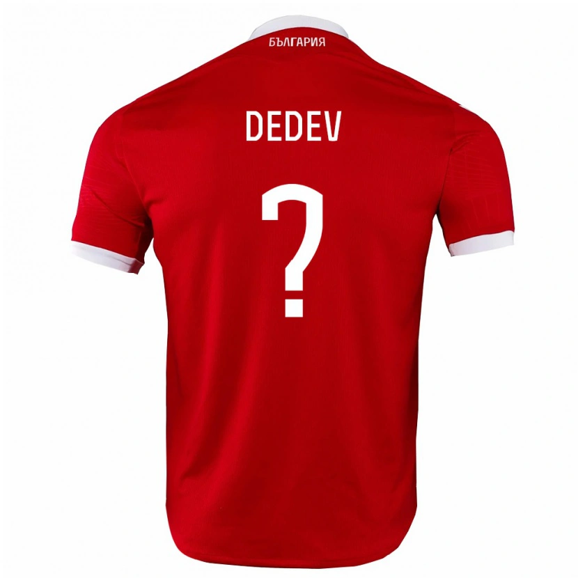 Danxen Kvinnor Bulgarien Ivan Dedev #0 Röd Vit Bortatröja Matchtröjor 26-28 Tröjor T-Tröja