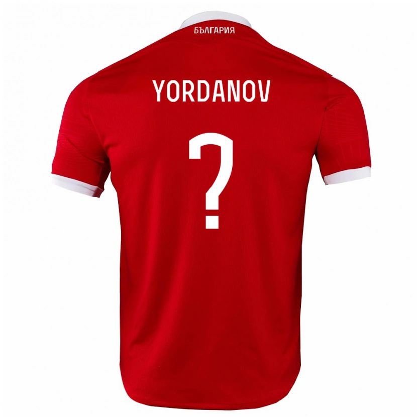 Danxen Kvinnor Bulgarien Yoan Yordanov #0 Röd Vit Bortatröja Matchtröjor 26-28 Tröjor T-Tröja