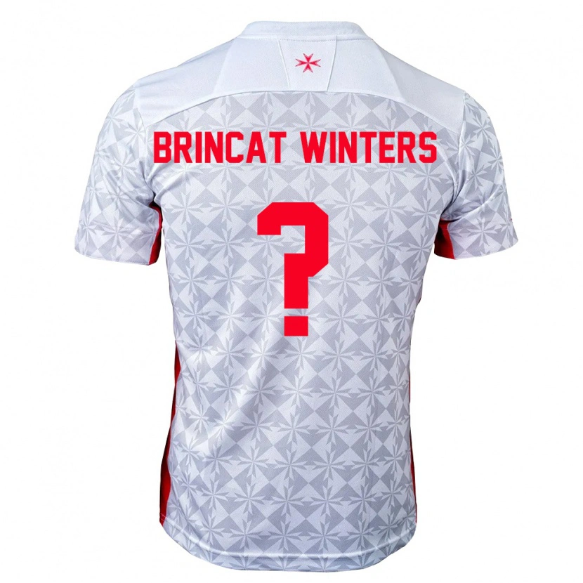 Danxen Kvinnor Malta Ethan Brincat Winters #0 Grå Vit Röd Bortatröja Matchtröjor 26-28 Tröjor T-Tröja