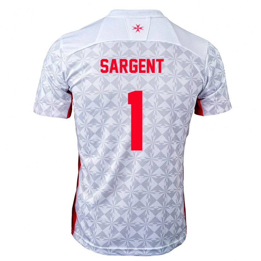 Danxen Kvinnor Malta Karl Sargent #1 Grå Vit Röd Bortatröja Matchtröjor 26-28 Tröjor T-Tröja