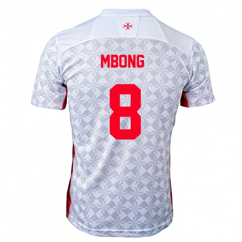 Danxen Kvinnor Malta Paul Mbong #8 Grå Vit Röd Bortatröja Matchtröjor 26-28 Tröjor T-Tröja