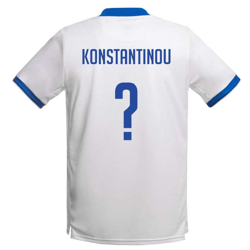 Danxen Kvinnor Cypern Charalampos Konstantinou #0 Vit Kunglig Blå Bortatröja Matchtröjor 26-28 Tröjor T-Tröja