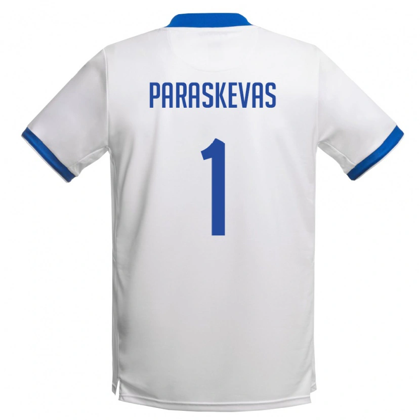 Danxen Kvinnor Cypern Andreas Paraskevas #1 Vit Kunglig Blå Bortatröja Matchtröjor 26-28 Tröjor T-Tröja