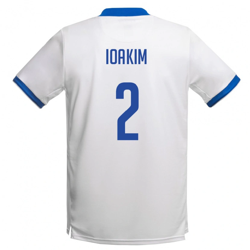 Danxen Kvinnor Cypern Chrysostomos Ioakim #2 Vit Kunglig Blå Bortatröja Matchtröjor 26-28 Tröjor T-Tröja