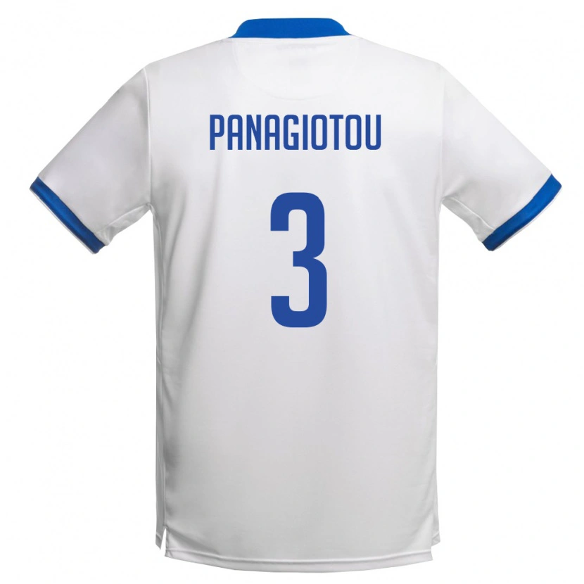 Danxen Kvinnor Cypern Nikolas Panagiotou #3 Vit Kunglig Blå Bortatröja Matchtröjor 26-28 Tröjor T-Tröja