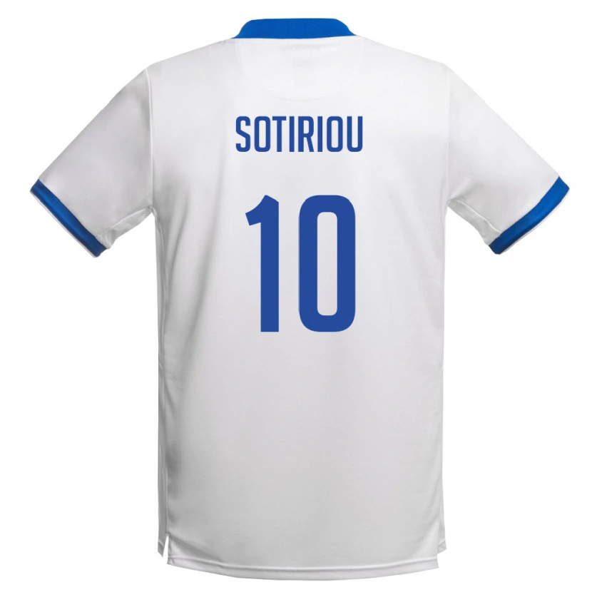 Danxen Kvinnor Cypern Pieros Sotiriou #10 Vit Kunglig Blå Bortatröja Matchtröjor 26-28 Tröjor T-Tröja