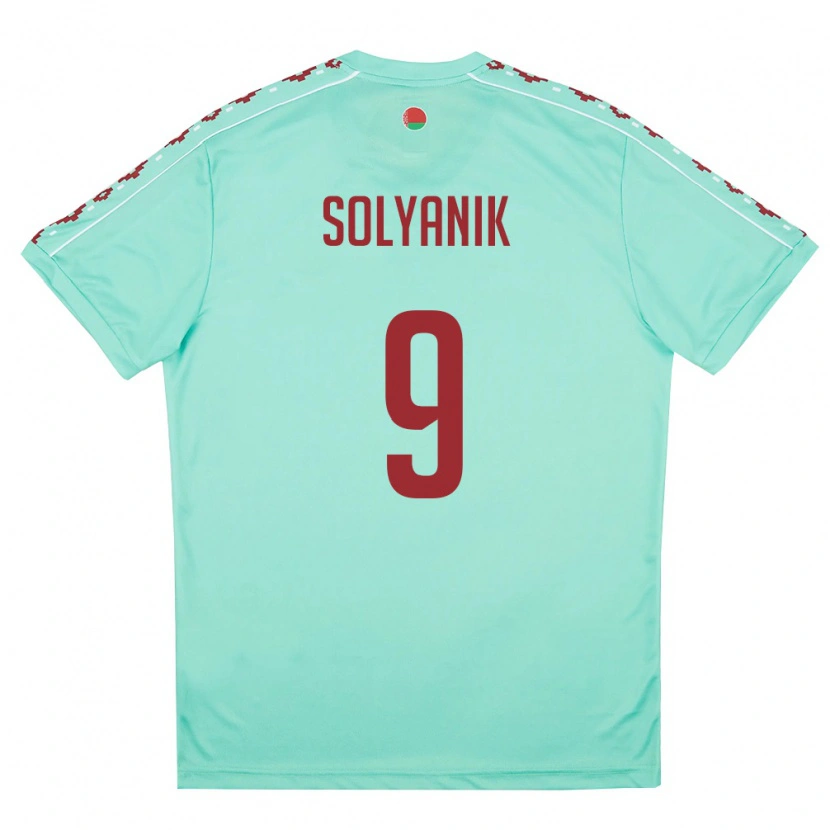 Danxen Kvinnor Belarus Kirill Solyanik #9 Ljus Grön Burgund Bortatröja Matchtröjor 26-28 Tröjor T-Tröja