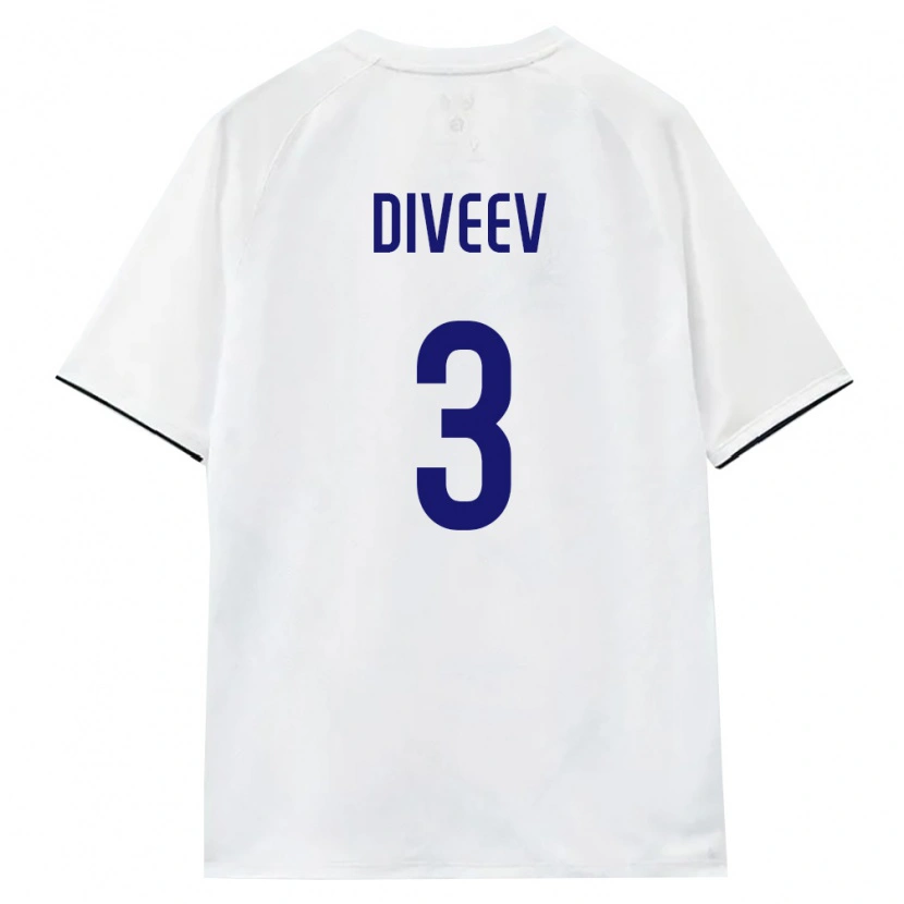 Danxen Kvinnor Ryssland Igor Diveev #3 Vit Brun Svart Bortatröja Matchtröjor 26-28 Tröjor T-Tröja
