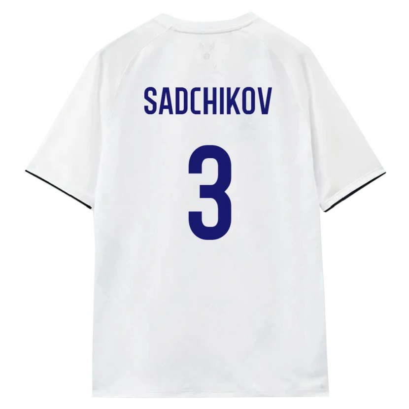 Danxen Kvinnor Ryssland Stepan Sadchikov #3 Vit Brun Svart Bortatröja Matchtröjor 26-28 Tröjor T-Tröja