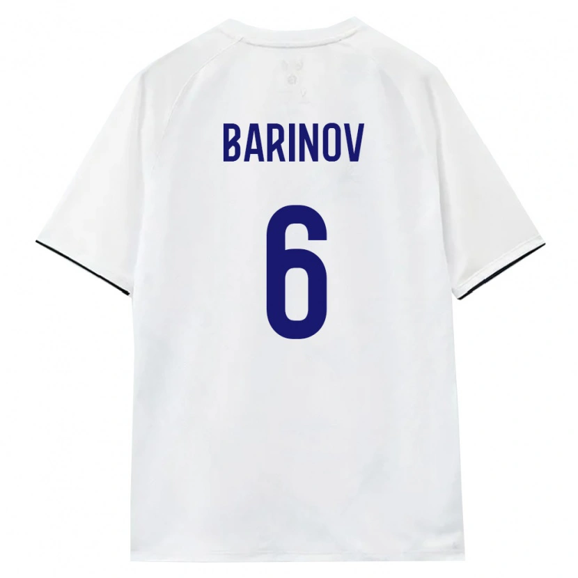 Danxen Kvinnor Ryssland Dmitriy Barinov #6 Vit Brun Svart Bortatröja Matchtröjor 26-28 Tröjor T-Tröja