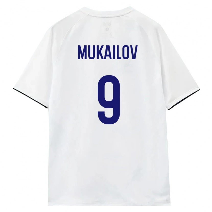 Danxen Kvinnor Ryssland Kazbek Mukailov #9 Vit Brun Svart Bortatröja Matchtröjor 26-28 Tröjor T-Tröja