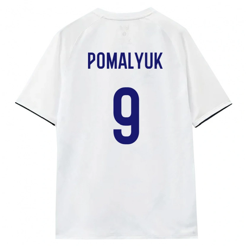 Danxen Kvinnor Ryssland Aleksandr Pomalyuk #9 Vit Brun Svart Bortatröja Matchtröjor 26-28 Tröjor T-Tröja