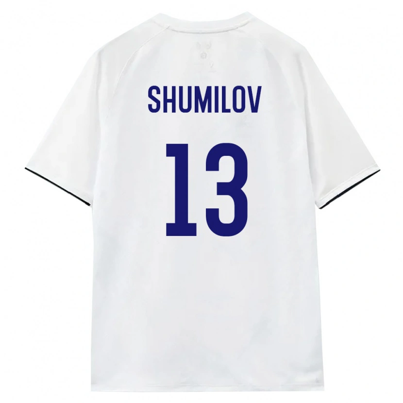 Danxen Kvinnor Ryssland Saveliy Shumilov #13 Vit Brun Svart Bortatröja Matchtröjor 26-28 Tröjor T-Tröja