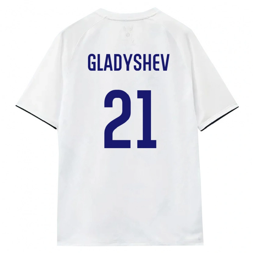 Danxen Kvinnor Ryssland Yaroslav Gladyshev #21 Vit Brun Svart Bortatröja Matchtröjor 26-28 Tröjor T-Tröja
