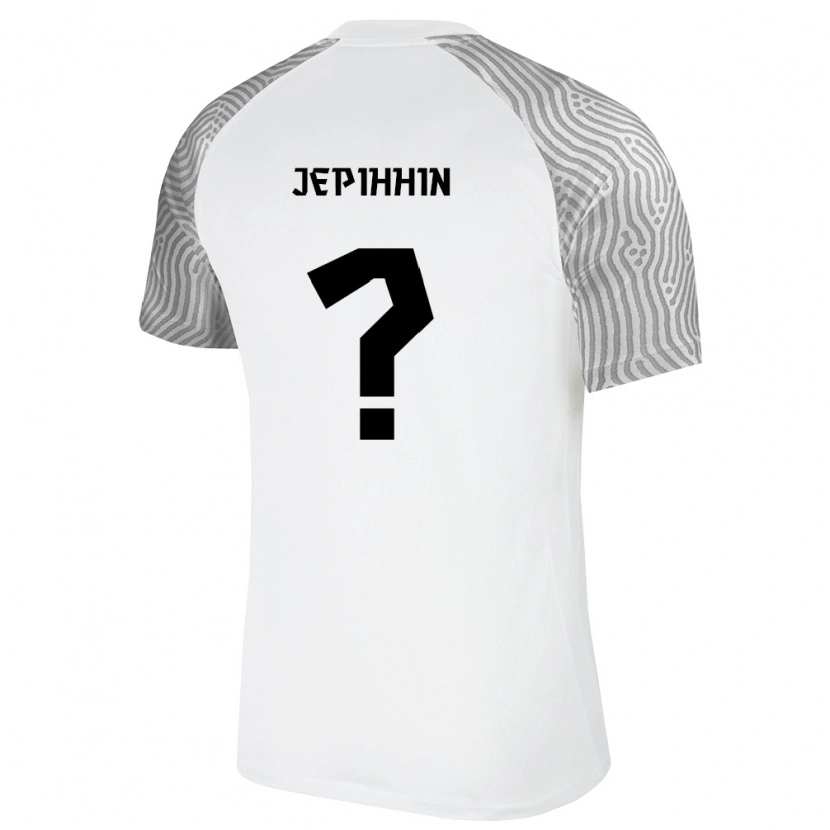 Danxen Kvinnor Estland Dimitri Jepihhin #0 Vit Grå Bortatröja Matchtröjor 26-28 Tröjor T-Tröja