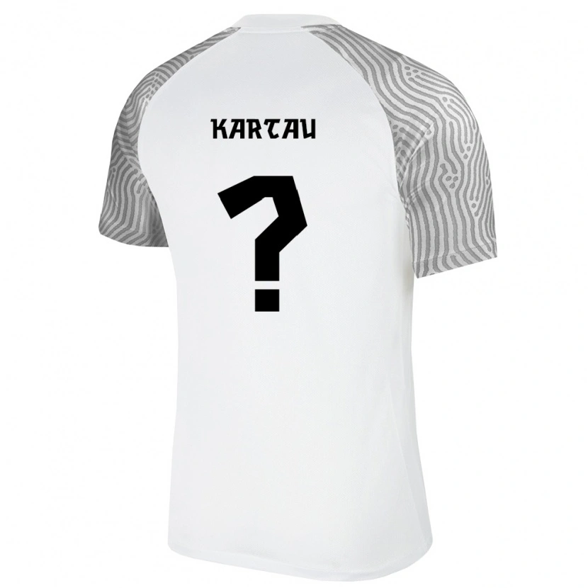 Danxen Kvinnor Estland Imre Kartau #0 Vit Grå Bortatröja Matchtröjor 26-28 Tröjor T-Tröja