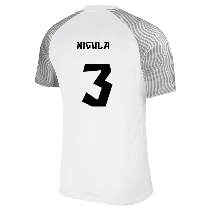 Danxen Kvinnor Estland Romet Nigula #3 Vit Grå Bortatröja Matchtröjor 26-28 Tröjor T-Tröja