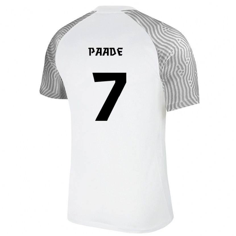 Danxen Kvinnor Estland Hugo Paade #7 Vit Grå Bortatröja Matchtröjor 26-28 Tröjor T-Tröja