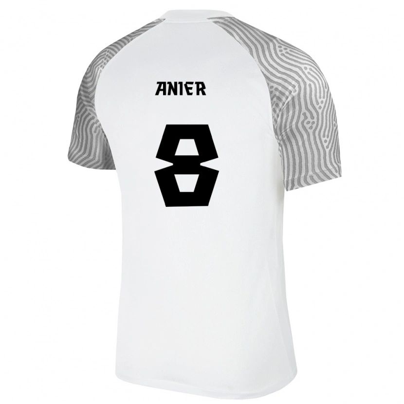 Danxen Kvinnor Estland Henri Anier #8 Vit Grå Bortatröja Matchtröjor 26-28 Tröjor T-Tröja