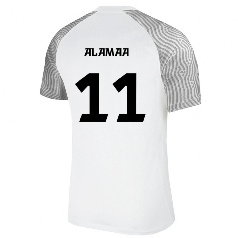 Danxen Kvinnor Estland Sander Alamaa #11 Vit Grå Bortatröja Matchtröjor 26-28 Tröjor T-Tröja