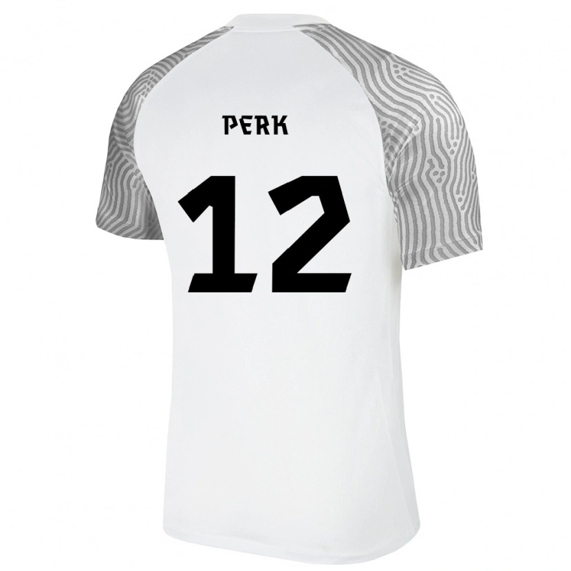 Danxen Kvinnor Estland Henri Perk #12 Vit Grå Bortatröja Matchtröjor 26-28 Tröjor T-Tröja