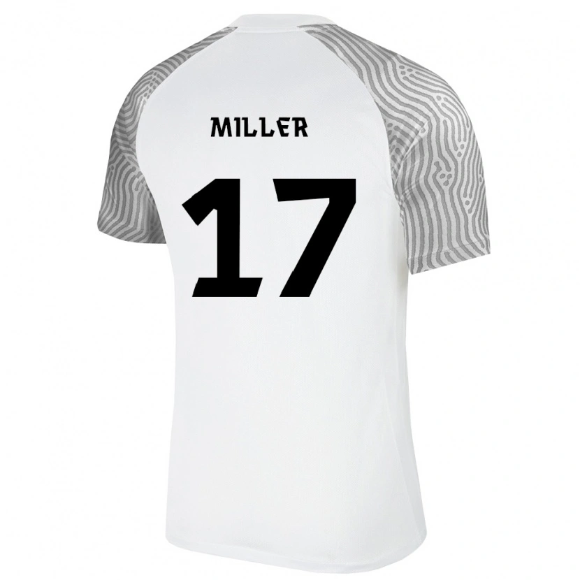 Danxen Kvinnor Estland Martin Miller #17 Vit Grå Bortatröja Matchtröjor 26-28 Tröjor T-Tröja