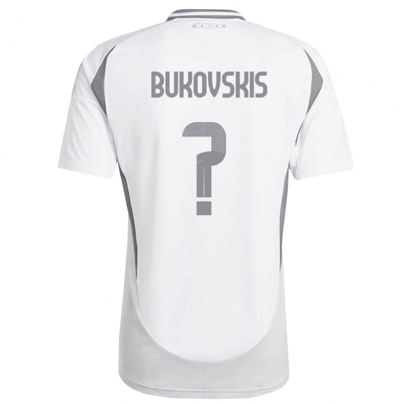 Danxen Kvinnor Lettland Aleksejs Bukovskis #0 Vit Mörk Grå Bortatröja Matchtröjor 26-28 Tröjor T-Tröja