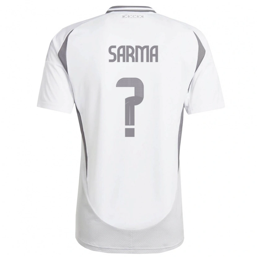 Danxen Kvinnor Lettland Toms Sarma #0 Vit Mörk Grå Bortatröja Matchtröjor 26-28 Tröjor T-Tröja