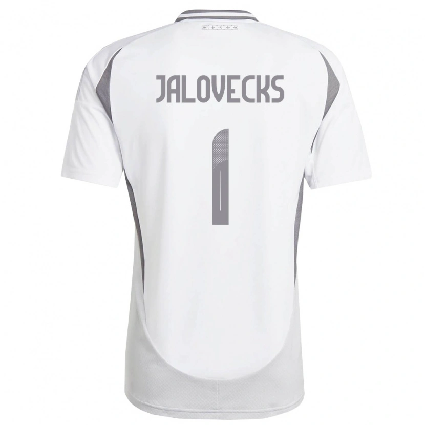 Danxen Kvinnor Lettland Lukass Jalovecks #1 Vit Mörk Grå Bortatröja Matchtröjor 26-28 Tröjor T-Tröja
