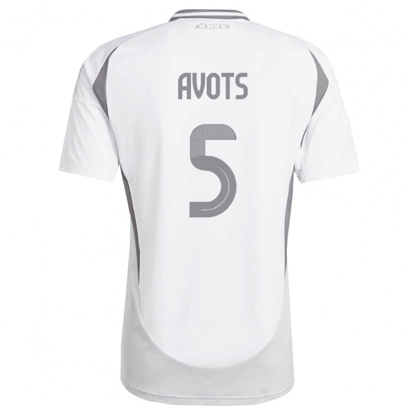 Danxen Kvinnor Lettland Alberts Avots #5 Vit Mörk Grå Bortatröja Matchtröjor 26-28 Tröjor T-Tröja