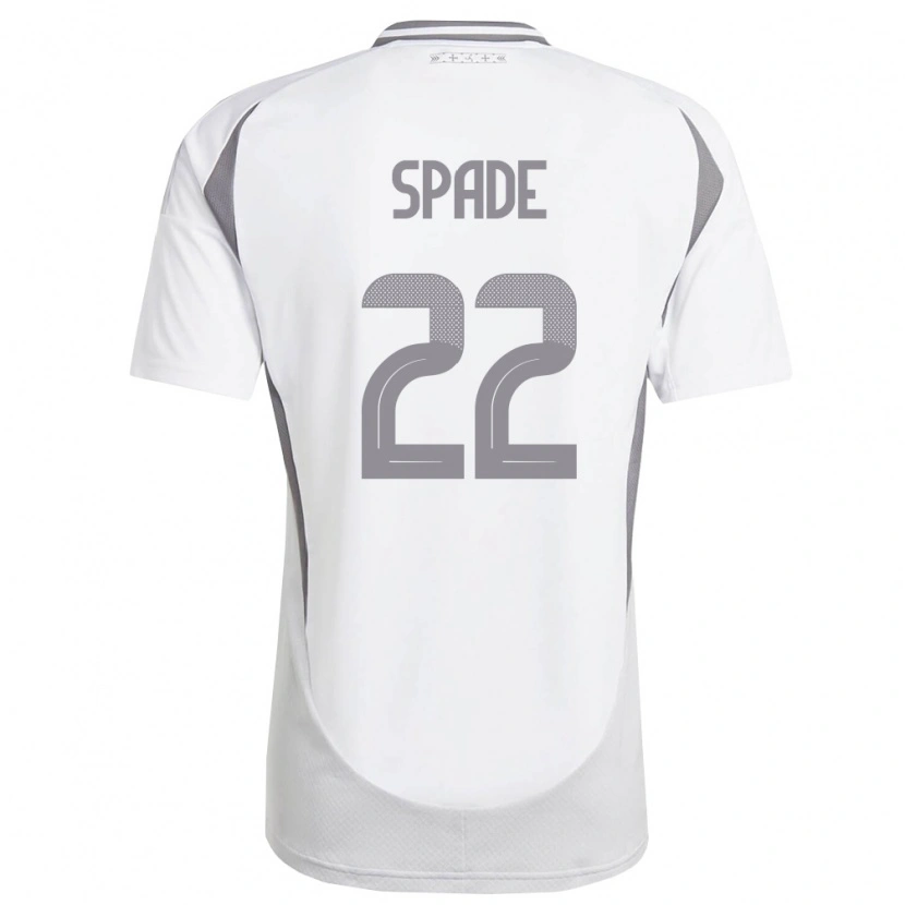 Danxen Kvinnor Lettland Markuss Spade #22 Vit Mörk Grå Bortatröja Matchtröjor 26-28 Tröjor T-Tröja