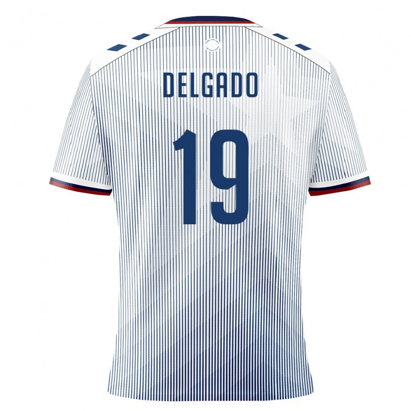 Danxen Kvinnor Puerto Rico Dacian Delgado #19 Kunglig Blå Vit Bortatröja Matchtröjor 26-28 Tröjor T-Tröja