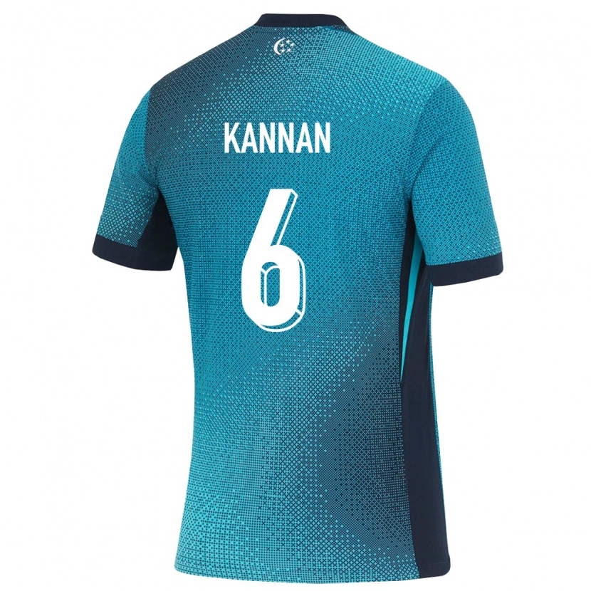 Danxen Kvinnor Singapore Tarunn Kannan #6 Mörk Turkos Svart Bortatröja Matchtröjor 26-28 Tröjor T-Tröja