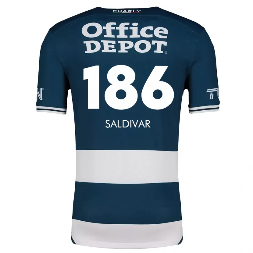 Danxen Barn José Saldívar #186 Blå Vit Hemmatröja Matchtröjor 2024/25 Tröjor T-Tröja