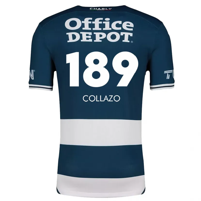 Danxen Barn David Collazo #189 Blå Vit Hemmatröja Matchtröjor 2024/25 Tröjor T-Tröja