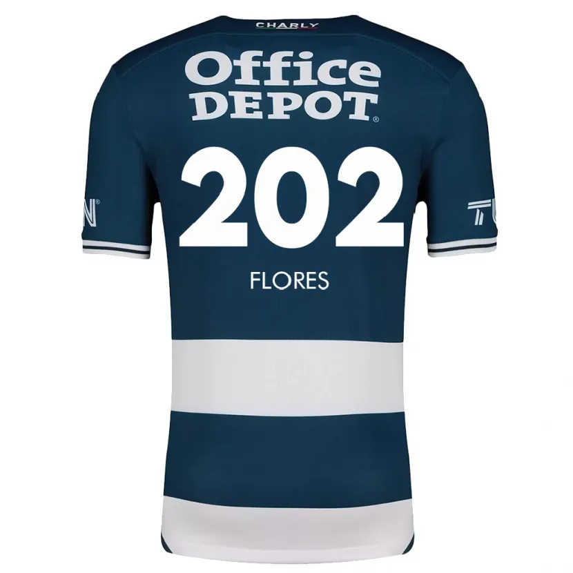 Danxen Barn Luis Flores #202 Blå Vit Hemmatröja Matchtröjor 2024/25 Tröjor T-Tröja