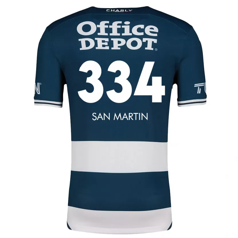 Danxen Barn Uziel San Martín #334 Blå Vit Hemmatröja Matchtröjor 2024/25 Tröjor T-Tröja