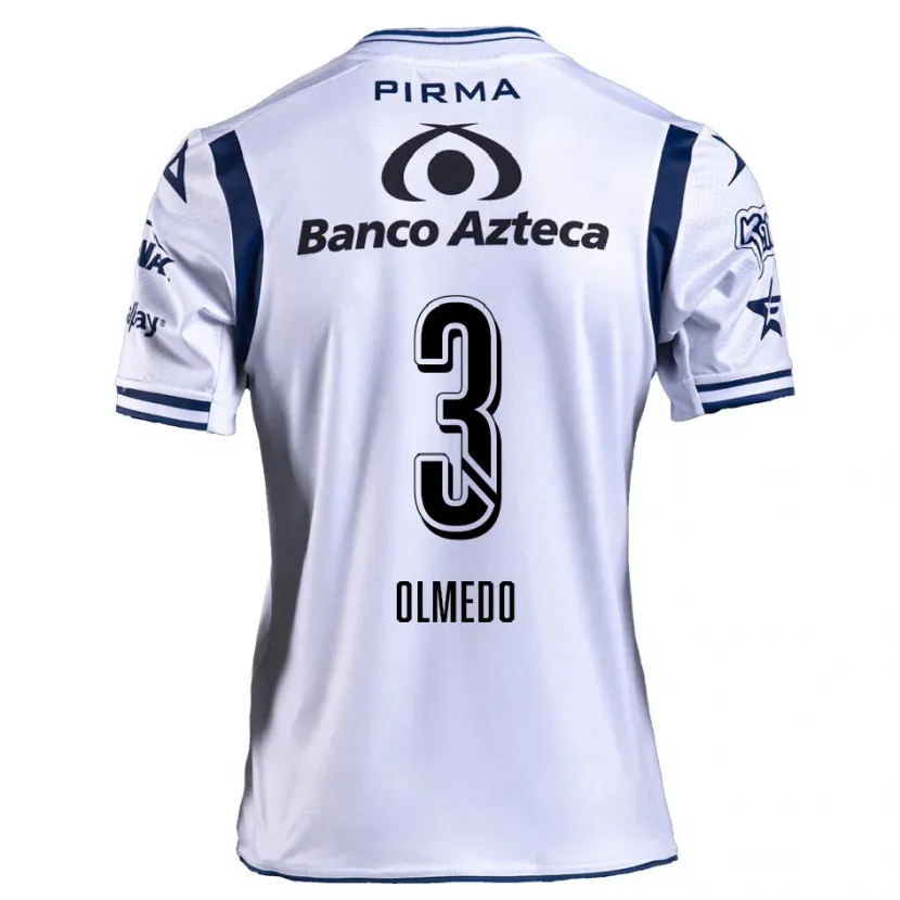 Danxen Barn Sebastián Olmedo #3 Vit Marinblå Hemmatröja Matchtröjor 2024/25 Tröjor T-Tröja