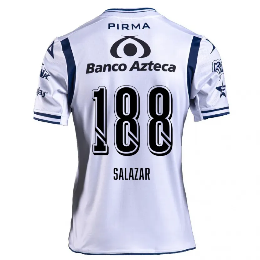 Danxen Barn Ronaldo Salazar #188 Vit Marinblå Hemmatröja Matchtröjor 2024/25 Tröjor T-Tröja