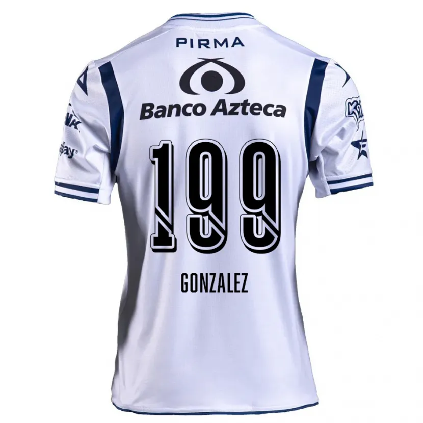Danxen Barn Samuel González #199 Vit Marinblå Hemmatröja Matchtröjor 2024/25 Tröjor T-Tröja