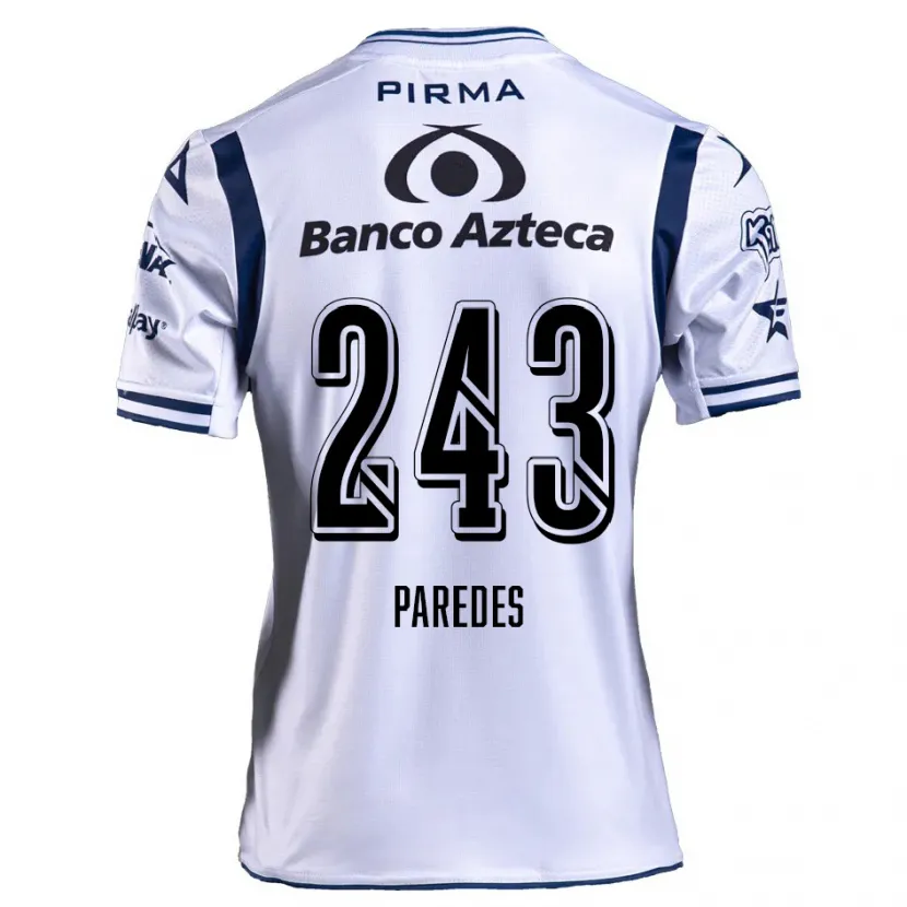 Danxen Barn Iker Paredes #243 Vit Marinblå Hemmatröja Matchtröjor 2024/25 Tröjor T-Tröja